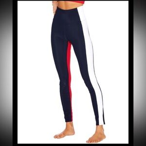 Beach Riot Legging’s Size M With Jibe Branded On Back Blue White Red